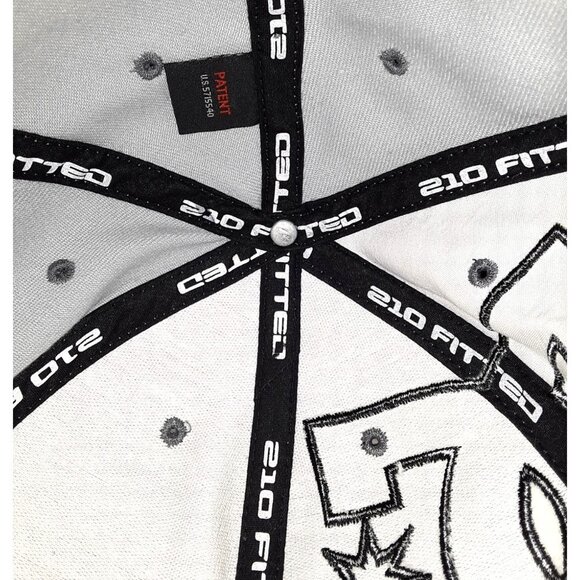 Vintage Y2k DC Skate Shoes Logo Black Grey Baseball Hat Trucker Cap 210 Fitted - Picture 8 of 11